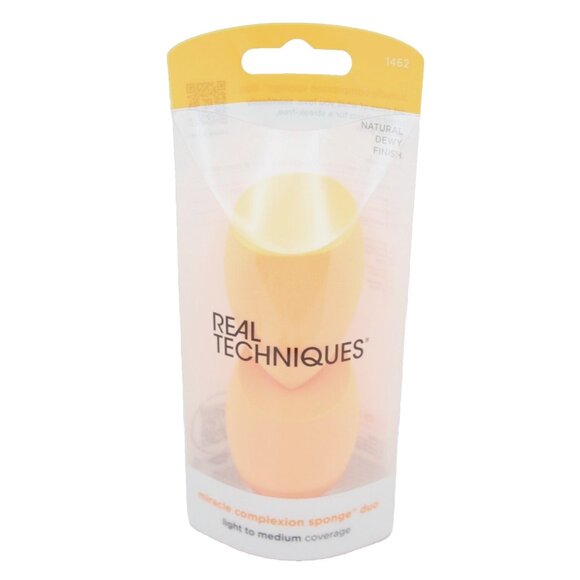 Real Techniques Duo Miracle Complexion Sponge 2ct New and Sealed - Picture 1 of 9